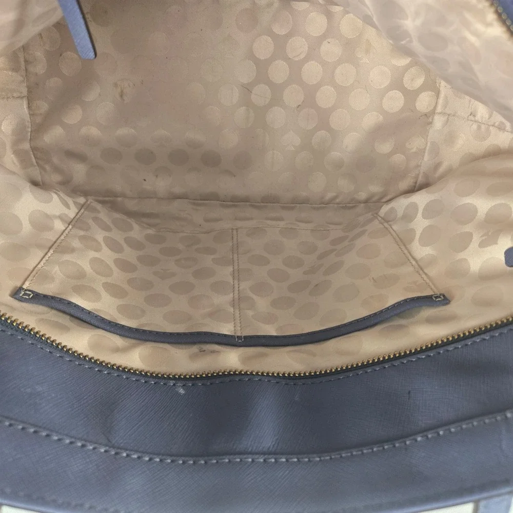 Kate Spade Tote Bag Women Large Blue Saffiano Leather Shoulder Bag Designer